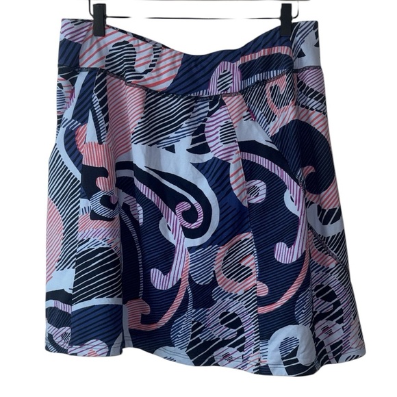 Title Nine A-Line Knee-Length Skirt Pink Blue Casual - Picture 1 of 5